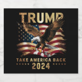 トランプ2024アメリカを取り戻すアメリカ国旗トランプ2 ビールラベル (シングルラベル)