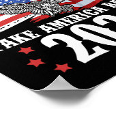 トランプ2024アメリカを取り戻すアメリカ国旗トランプ2 ポスター (角)