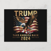 トランプ2024アメリカを取り戻すアメリカ国旗トランプ2 ポストカード (正面)