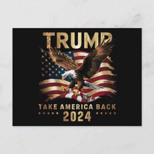 トランプ2024アメリカを取り戻すアメリカ国旗トランプ2 ポストカード (正面)