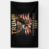 トランプ2024アメリカを取り戻すアメリカ国旗トランプ2 横断幕 (縦)