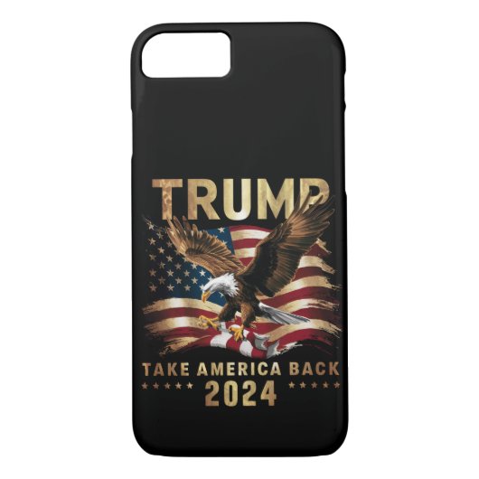 トランプ2024アメリカを取り戻すアメリカ国旗トランプ2 Case-Mate iPhoneケース (裏面)