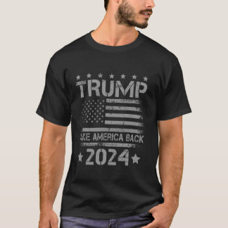 トランプ2024アメリカを取り戻すアメリカ国旗トランプ2 Tシャツ
