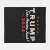 トランプ2024アメリカを取り戻す大統領47 USA フリースブランケット (正面(横))