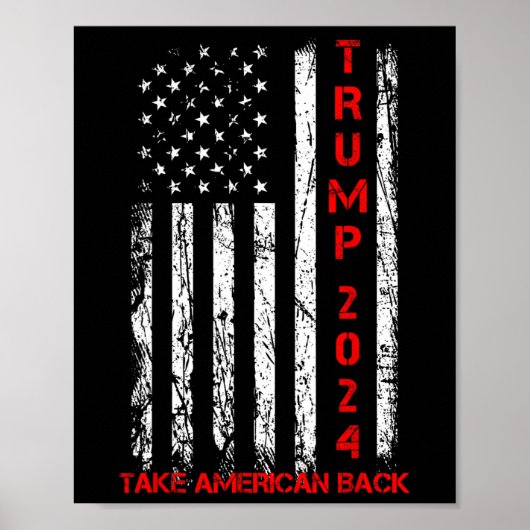 トランプ2024アメリカを取り戻す選挙Patriotic Fl ポスター (正面)