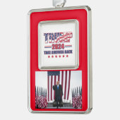 トランプ2024アメリカを取り戻す シルバープレートフレームオーナメント (左)