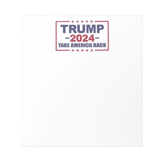 トランプ2024アメリカを取り戻す ノートパッド (正面)