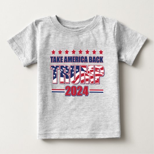 トランプ2024アメリカを取り戻す ベビーTシャツ (正面)