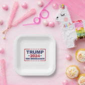 トランプ2024アメリカを取り戻す ペーパープレート (パーティー)