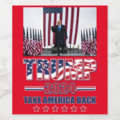 トランプ2024アメリカを取り戻す ワインラベル (シングルラベル)