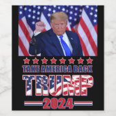トランプ2024アメリカを取り戻す ワインラベル (シングルラベル)