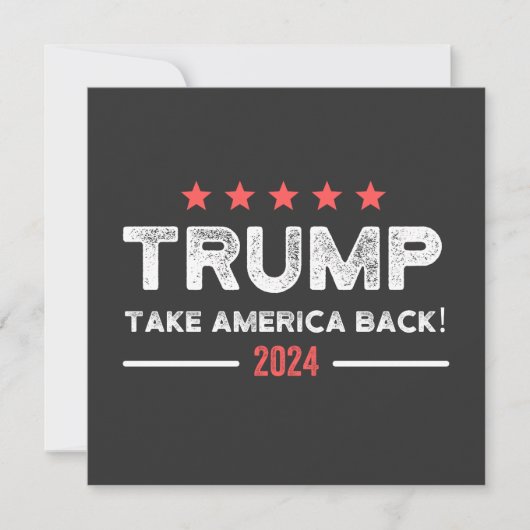 トランプ2024アメリカを取り戻す 招待状 (正面)