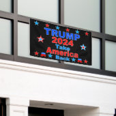 トランプ2024アメリカを取り戻す 横断幕 (ビルの外側)