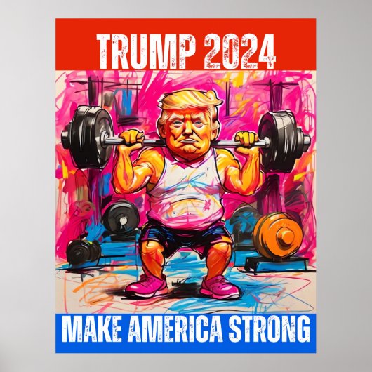 トランプ2024アメリカを強くする ポスター (正面)