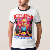 トランプ2024アメリカを強くする Tシャツ (正面)