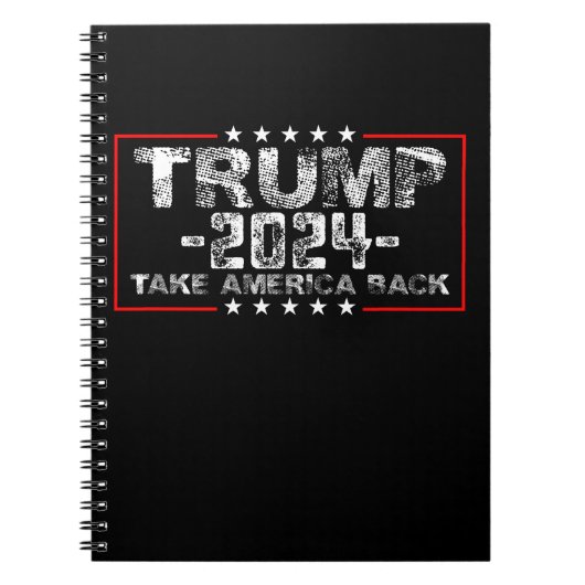 トランプ2024アメリカを政治ヴィンテージに戻す ノートブック (正面)