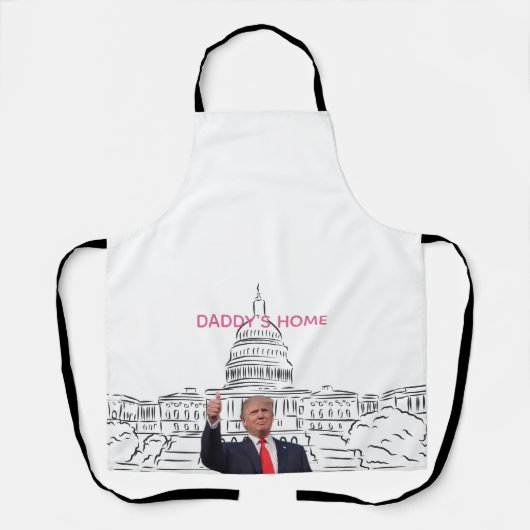 トランプ2024アメリカを連れ戻すパパの家 エプロン (正面)