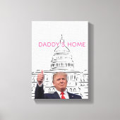 トランプ2024アメリカを連れ戻すパパの家 キャンバスプリント (正面)