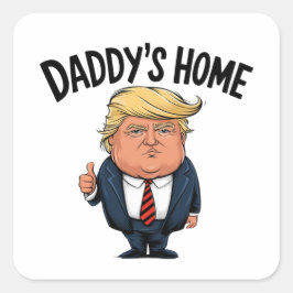 トランプ2024アメリカを連れ戻すパパの家 スクエアシール