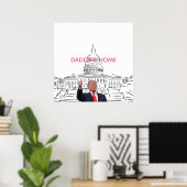 トランプ2024アメリカを連れ戻すパパの家 ポスター (ホームオフィス)
