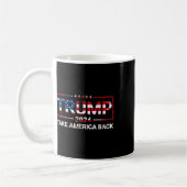 トランプ2024アメリカを7月4日米国国旗に戻す コーヒーマグカップ (左)