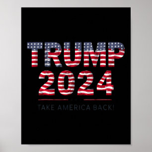 トランプ2024アメリカを7月4日米国国旗に戻す ポスター