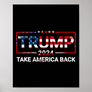 トランプ2024アメリカを7月4日米国国旗に戻す ポスター