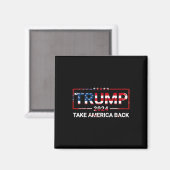 トランプ2024アメリカを7月4日米国国旗に戻す マグネット (正面/裏面)