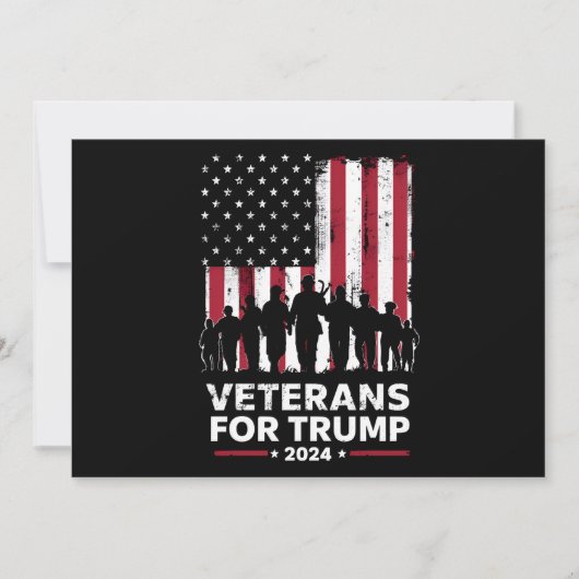 トランプ2024アメリカ国旗おじいちゃんベテラン 招待状 (正面)