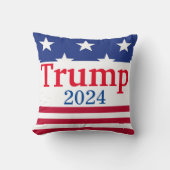 トランプ2024アメリカ国旗の星とストライプ クッション (正面)