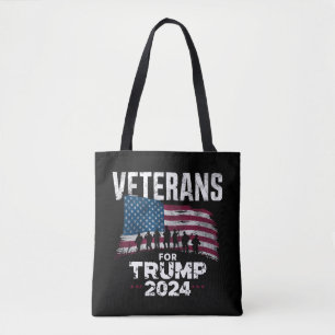トランプ2024アメリカ国旗ベテランお父さんおじいさん トートバッグ