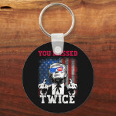 トランプ2024アメリカ国旗恋しく思を2回 キーホルダー (正面)