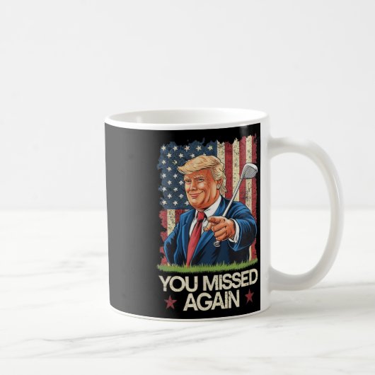 トランプ2024アメリカ国旗 はずれ コーヒーマグカップ (右)