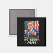トランプ2024アメリカ国旗 また外したね  マグネット (正面/裏面)