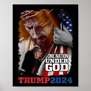 トランプ2024アメリカ大統領下の一つの国 ポスター