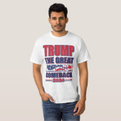トランプ2024アメリカ素晴らしのカムバック Tシャツ (正面フル)