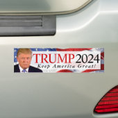 トランプ2024アメリ保カ合衆国バ素晴らしンパー バンパーステッカー (車上)