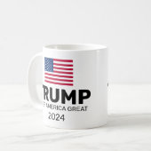 トランプ2024ア保メリカ素晴らし コーヒーマグカップ (正面左)