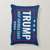 トランプ2024ア保メリカ素晴らし – 青い赤 アクセントクッション (裏面(縦))