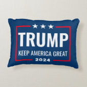 トランプ2024ア保メリカ素晴らし – 青い赤 アクセントクッション (裏面)