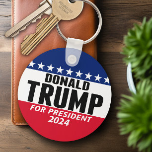 トランプ2024ア保メリカ素晴らし – 青い赤 キーホルダー