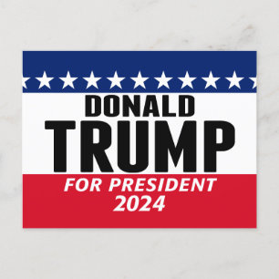 トランプ2024ア保メリカ素晴らし – 青い赤 ポストカード