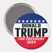 トランプ2024ア保メリカ素晴らし – 青い赤 マグネット (正面/裏面)