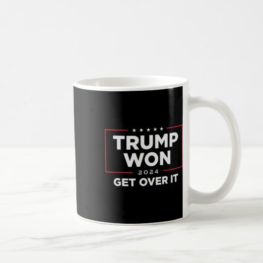 トランプ2024ウォンIt Uni – 黒 コーヒーマグカップ (右)