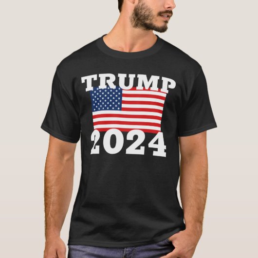 トランプ2024キャンペーンデザイン Tシャツ (正面)