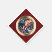 トランプ2024キャンペーンラリー共和党レッド スタンダードカクテルナプキン (角)
