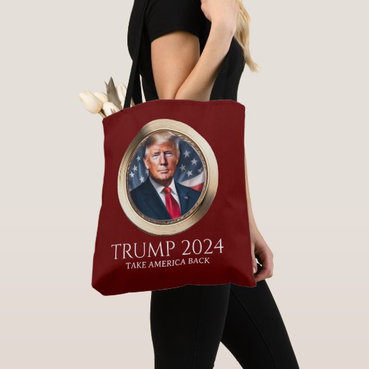 トランプ2024キャンペーン共和党レッド収集可能 トートバッグ (クローズアップ)