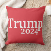 トランプ2024キャ赤と白ンパ大統領のー クッション (ブランケット)