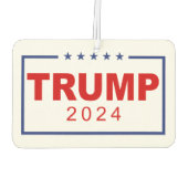 トランプ2024クラシック長方形ロゴ カーエアーフレッシュナー (裏面)