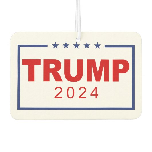 トランプ2024クラシック長方形ロゴ カーエアーフレッシュナー (正面)